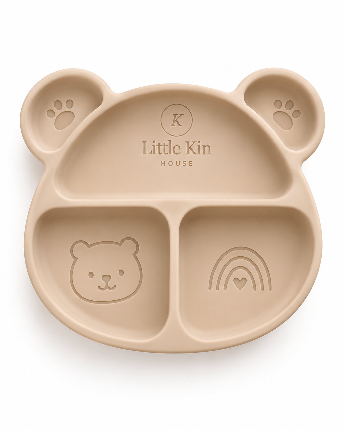 Little Kin House – Bear-Shaped Silicone Baby Divided Plate